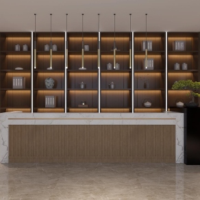 新中式茶水间3D模型下载